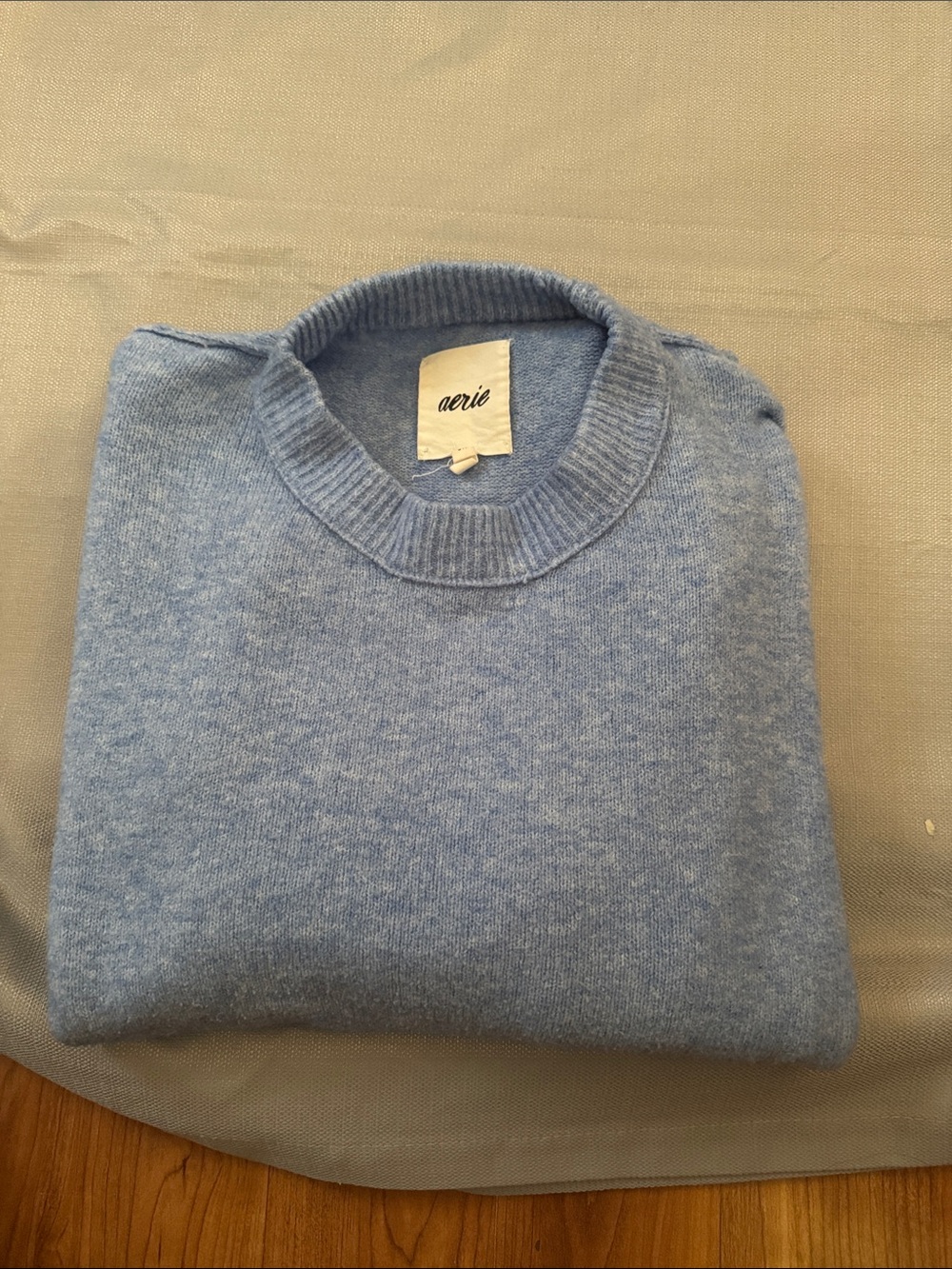 aerie Men's Crewneck Sweater in Denim Blue